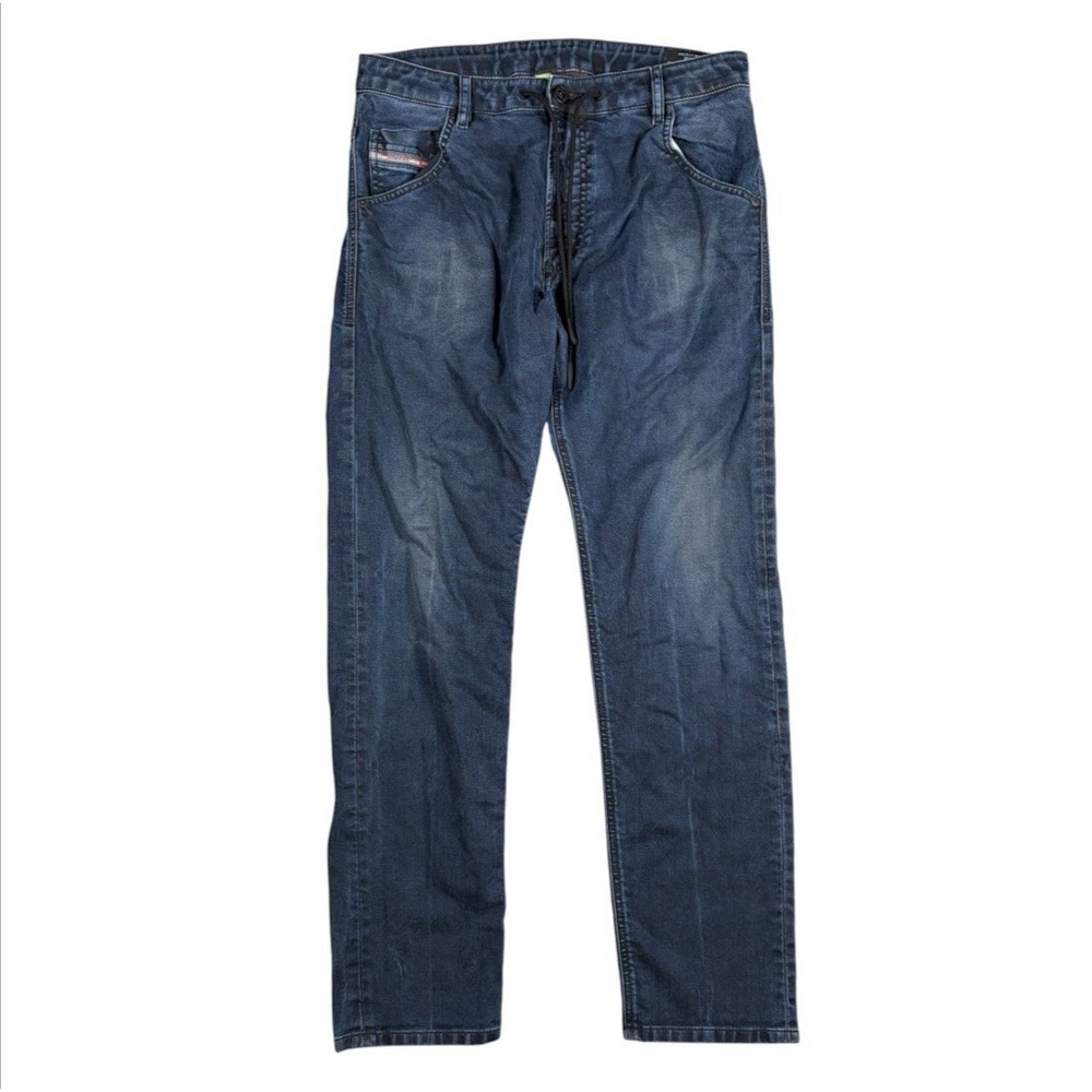 Diesel Krooley Jogger Sweatpants Mens 34x32 Dark Wash Blue Denim Tapered